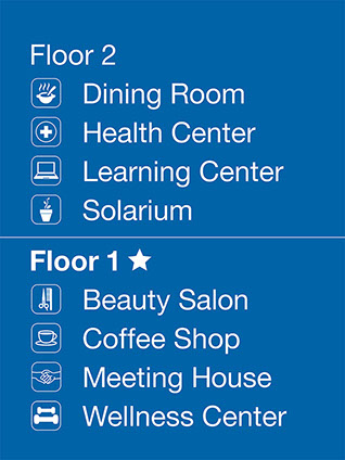 Wayfinding Signage for Dementia – Elevator Directory Sign