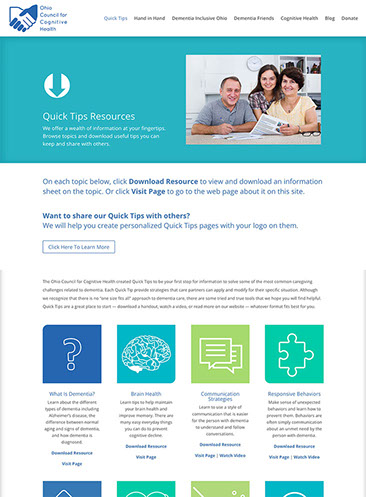 The Ohio Council for Cognitive Health website