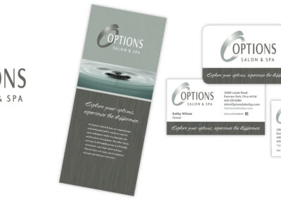 Options Salon & Spa Branding and Various Collateral